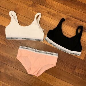 NWOT Calvin Klein Sports Bras and Underwear Set